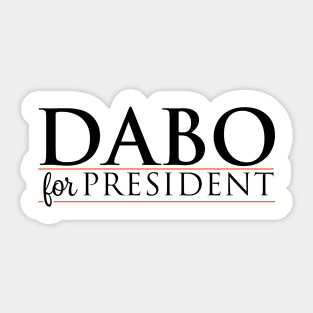 Dabo For President Sticker